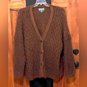 American Eagle Outfitters brown cardigan sweater
